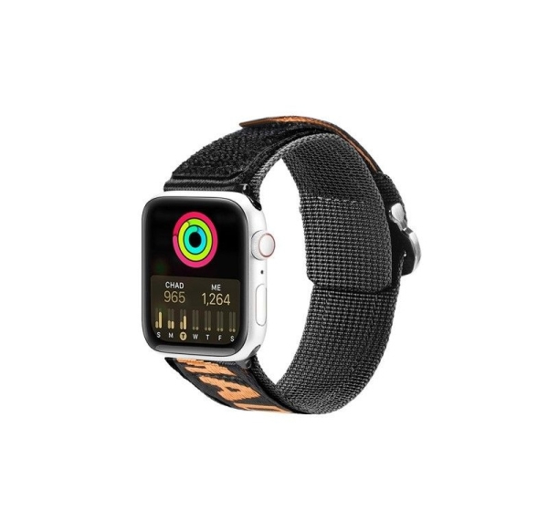 Dux Ducis Strap (Outdoor Version) strap for Apple Watch Ultra, SE, 8, 7, 6, 5, 4, 3, 2, 1 (49, 45, 44, 42 mm) nylon Black Orange