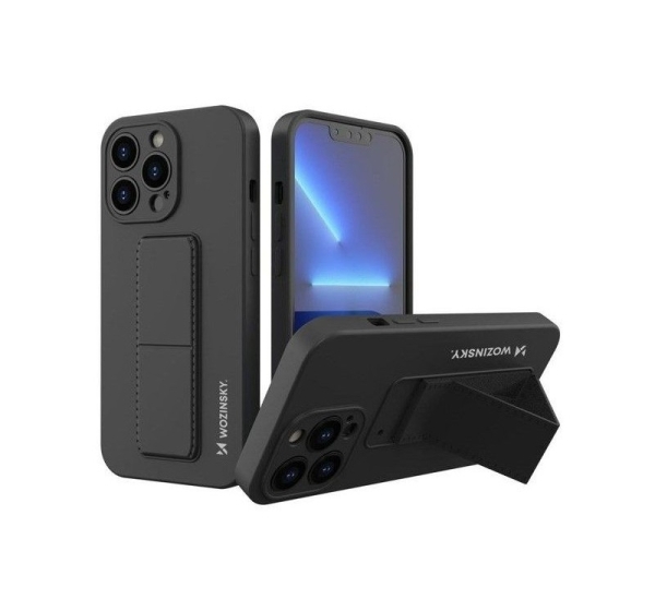 Wozinsky Apple iPhone 13 Pro silicone case with stand Kickstand Case Black