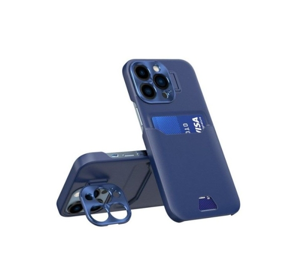 iLike Apple iPhone 14 Pro Leather Stand Case card wallet with stand Blue