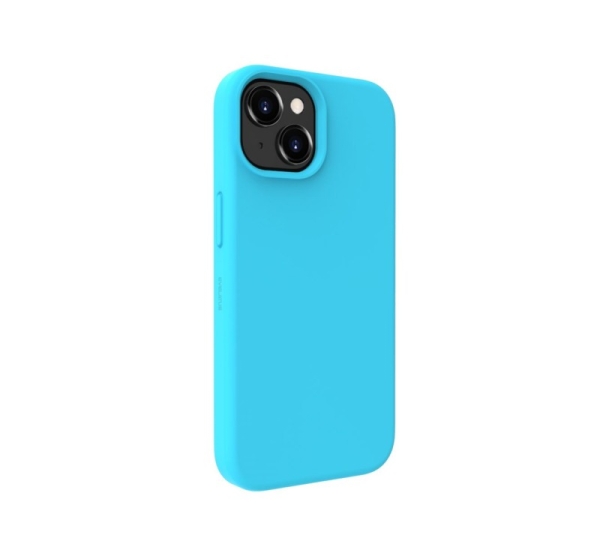 Evelatus Apple iPhone 15 Premium Magsafe Soft Touch Silicone Case Cyan Blue