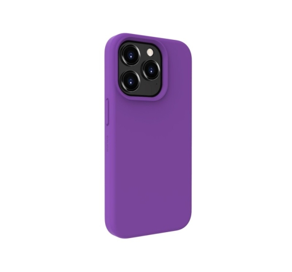 Evelatus Apple iPhone 15 Pro Max Premium Magsafe Soft Touch Silicone Case Deep Purple