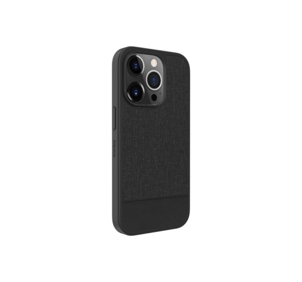 Evelatus Apple iPhone 15 Pro Plactic Leather Magsafe Back Cover Black
