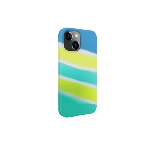 Evelatus Apple iPhone 15 Silicone case Multi-Colored Yellow Green