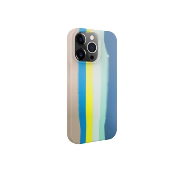 Evelatus Apple iPhone 15 Pro Max Silicone case Multi-Colored Blue Pink
