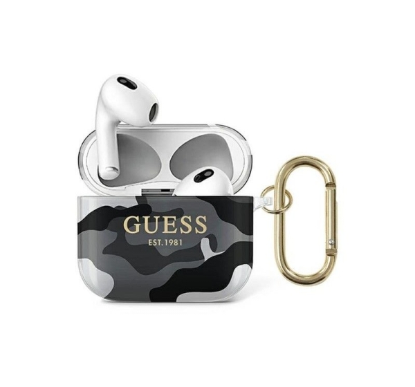 Guess Apple AirPods 3 cover Camo Collection Black White