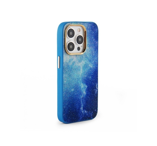 iLike Apple iPhone 15 Pro Max Print Desire Customized Diamonds Case Blue