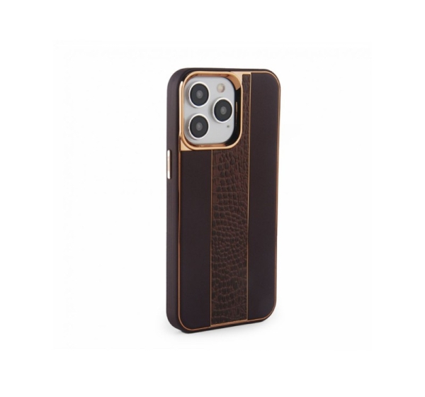 iLike Apple iPhone 14 Pro Leather Case Customized Brown