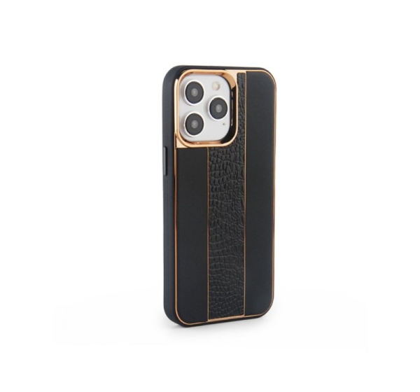 iLike Apple iPhone 15 Pro Max Leather Case Customized Black