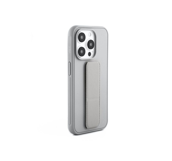 iLike Apple iPhone 15 Pro Silicone Case with stand Silver