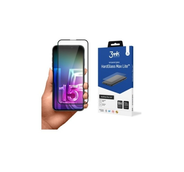 3MK Apple iPhone 15 Pro Max HardGlass Max Lite Black