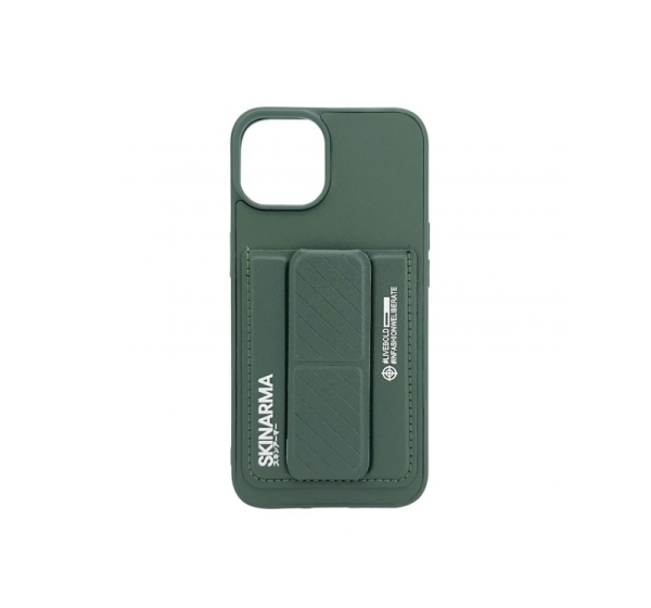 iLike Apple iPhone 15 LEATHER HIDDEN POCKET STAND COVER Green