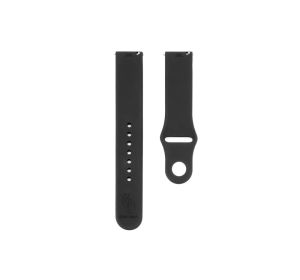 Connect 20mm Silicone Loop Watch Strap (S/M 110mm) Black