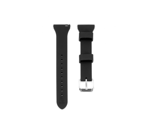 Connect 20mm T-buckle Silicone Loop Watch Strap (130mm M/L) Black