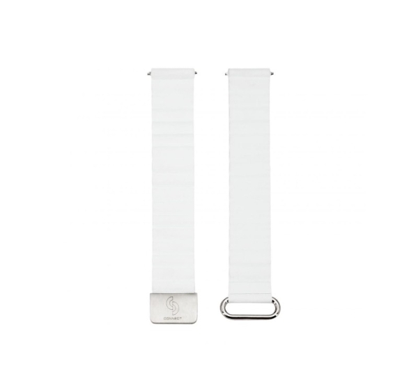 Connect 22mm Cortical back buckle magnetic suction Watch Straps (130mm M/L) White