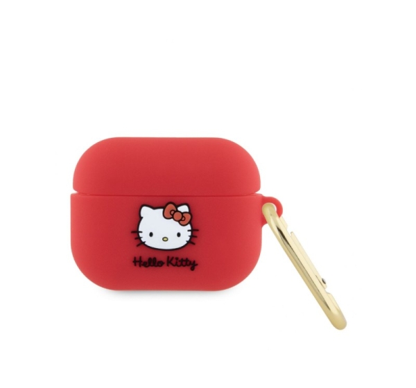 Hello Kitty Apple Airpods Pro cover Silicone 3D Kitty Head Red