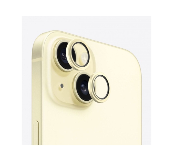 Evelatus Apple iPhone 15 / 15 Plus Camera Lens Protector Armor Yellow
