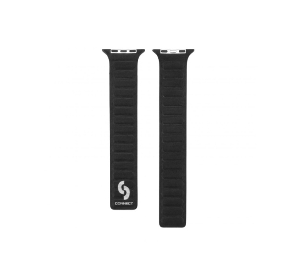 Connect Watch 42/44/45mm Fine woven twill magnetic chain Watch Straps Black