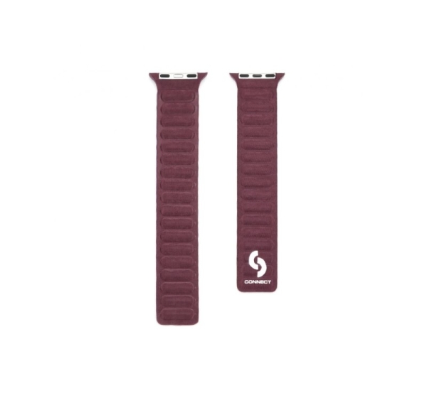 Connect Watch 42/44/45mm Fine woven twill magnetic chain Watch Straps Plum