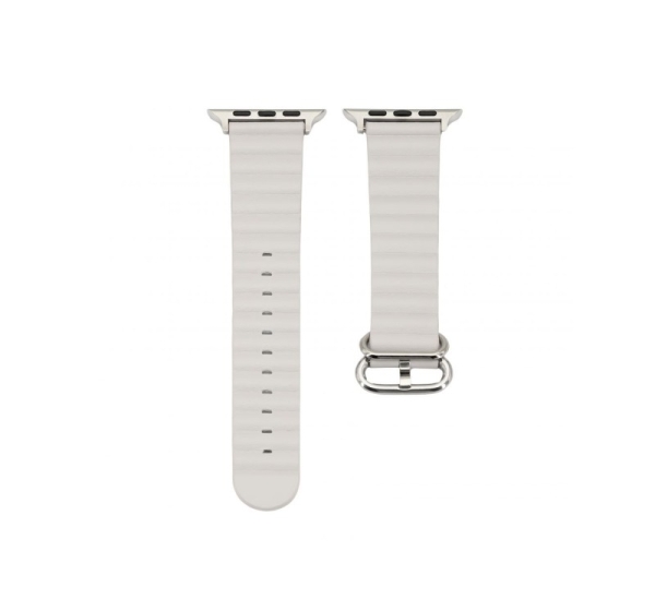 Connect Watch 42/44/45mm Marine leather Watch Strap Starlight