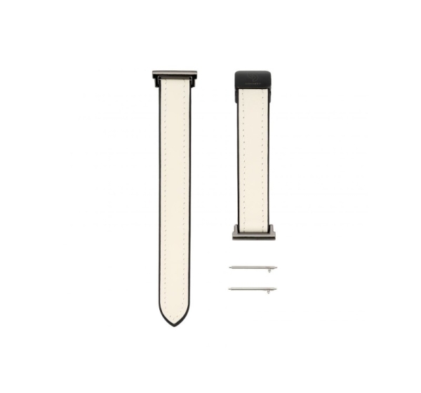 Connect 20mm Silicone Leather Watch Straps with Magnetic White