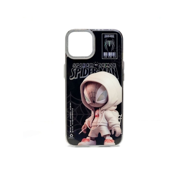 iLike Apple iPhone 14 PC Silicone Case Spider Sense Black Silver