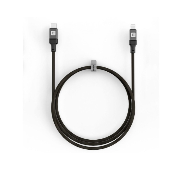 Evelatus USB C to Lightning Cable 2.0M 60W (MFI09) Aluminum housing braiding Black