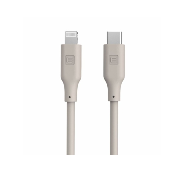 Evelatus Evelatus USB C to Lightning Silicone Cable 1.2M (MFI10CL) 60W / 20V3A Warm Gray