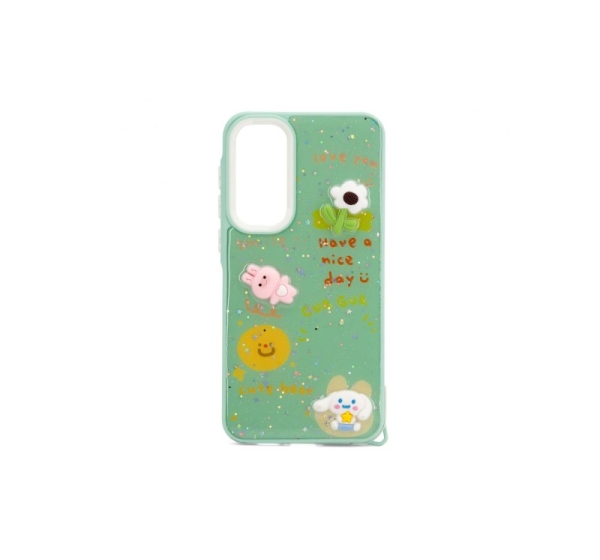 iLike Samsung Galaxy A35 EPOXY CARTOON COVER Light Green