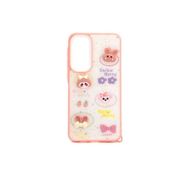 iLike Samsung Galaxy A55 EPOXY CARTOON COVER White Pink