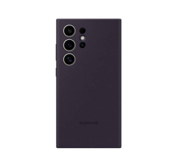 Samsung - Galaxy S24 Ultra Dark Silicone Cover Violet