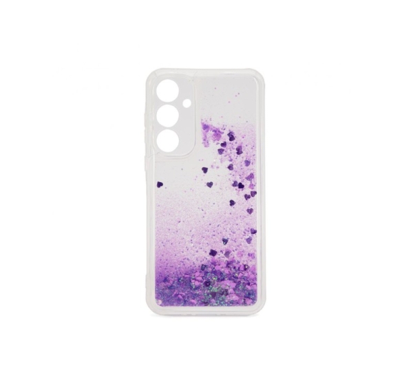 iLike Samsung Galaxy A35 Silicone Case Water Glitter Purple