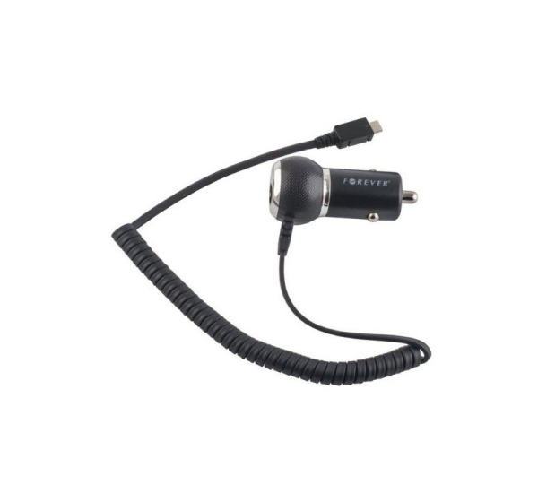 Forever 1A Compact Design Car Charger Micro USB (Universal) 1,2m Cable Euro CE (EU Blister) Black