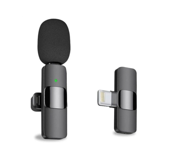 CP K9 Mini Lightning Smartphone Wireless clip clear sound microphone noise cancell (5.7x1.5cm) Black