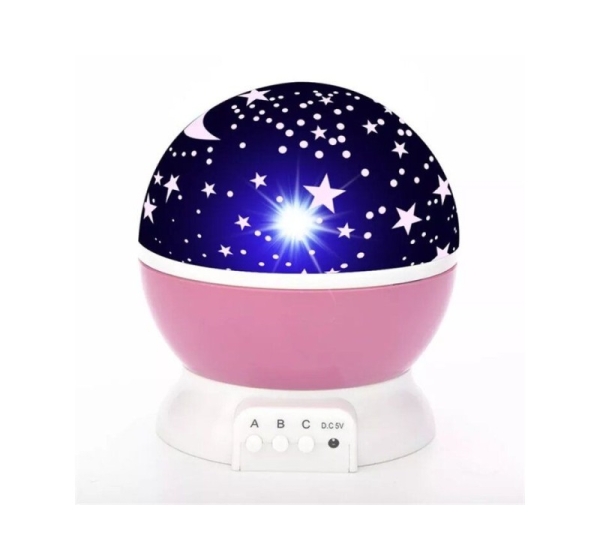Elight   L1 2in1 Star Sky projector and Night lamp with 4x AAA / USB Cable 220V Power Pink