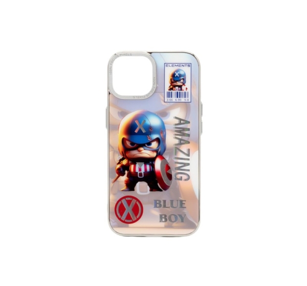 iLike Apple iPhone 15 PC Silicone Case Blue Boy