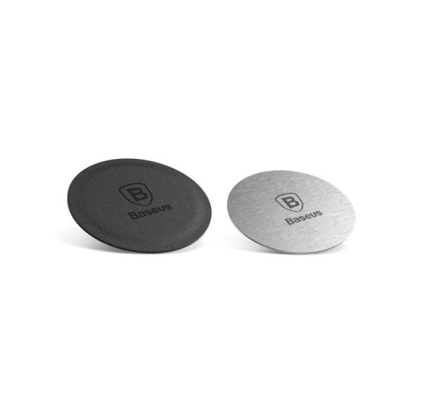 Baseus Baseus Magnet Iron Suit self-adhesive plates for magnetic holders - silver and black (2 pcs.)