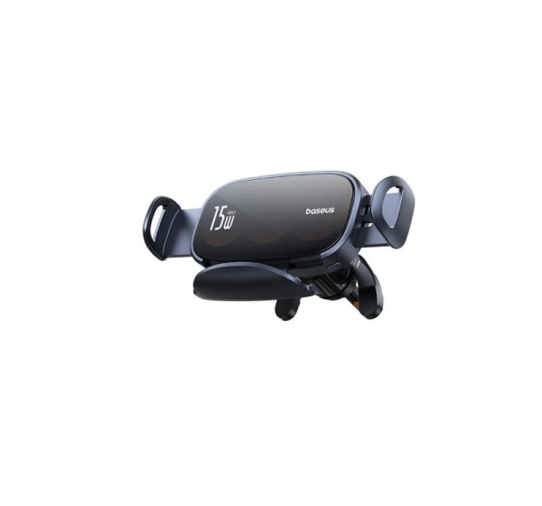 Baseus LightChaser BS-CM029 car holder with triple coil inductive charger Black