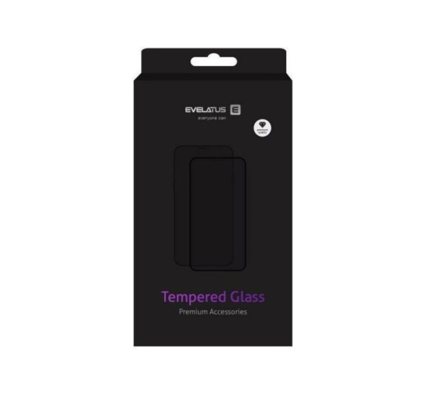 Evelatus Apple iPhone 16 Pro Max Rubber Anti-Broken 3D Glass Full Cover Japan Glue Anti-Static Black