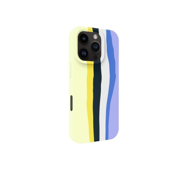 Evelatus Apple iPhone 16 Pro Max Multi-Colored Silicone Case With MagSafe Ceramic White