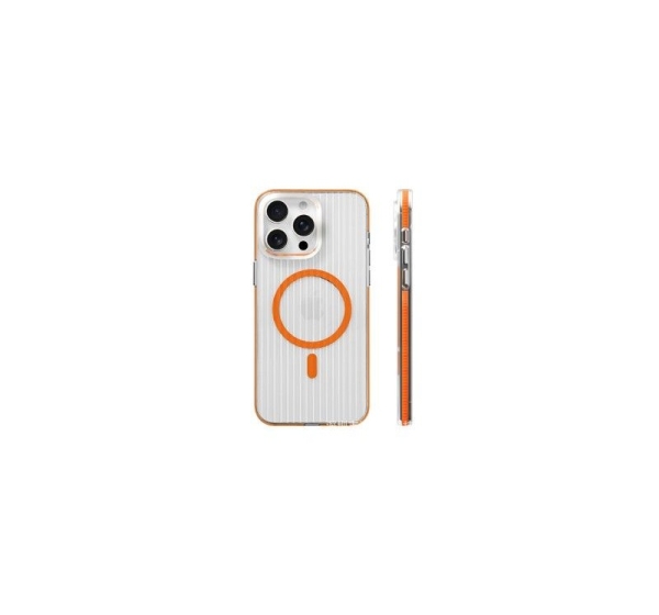 Evelatus Apple iPhone 16 Pro Max Suitcase MagSafe Case Transparent Orange
