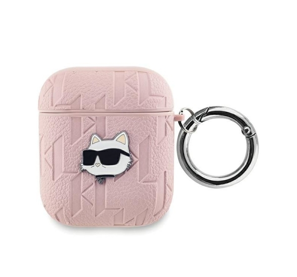 Karl Lagerfeld Karl Lagerfeld Monogram Choupette Head case for AirPods 1 / 2 - pink