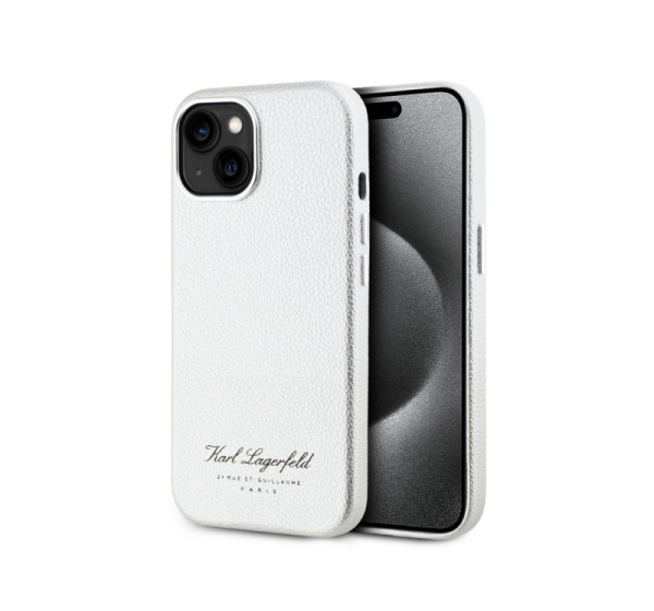 Karl Lagerfeld - Karl Lagerfeld Grained PU Hotel RSG Case for iPhone 15 Grey