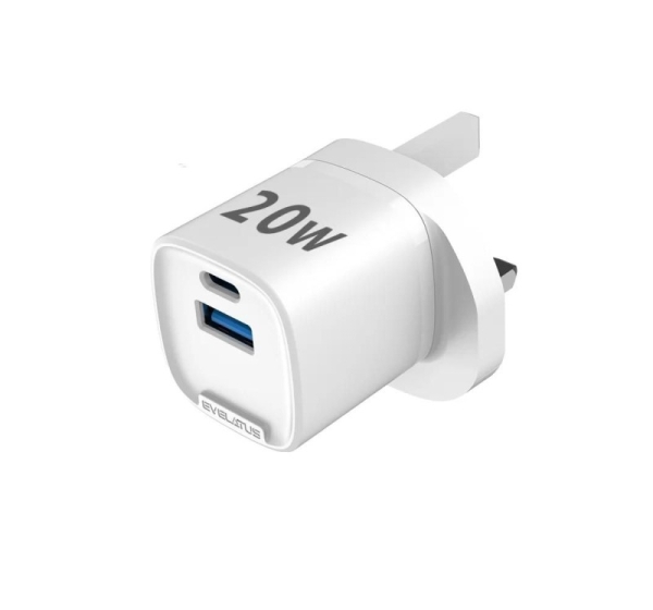 Evelatus   Evelatus QuickVolt Adapter20W UK/HK White