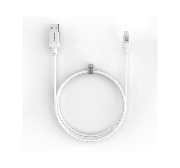 Evelatus Cable USB A to C 2M Aluminum housing braiding White