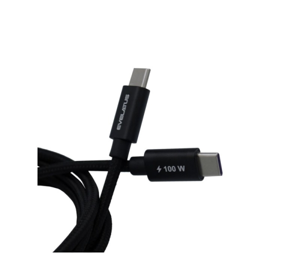 Evelatus   Flex Cabel Pro USB 2.0 Type C to Type C 1.2M 100W 5A Black