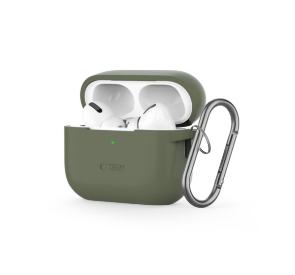 Tech-Protect Apple AirPods Pro 1 / 2 Silicone Hook Case Green