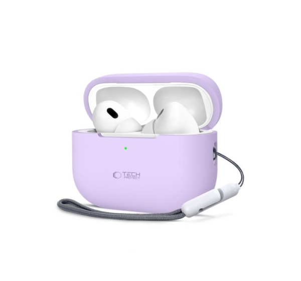 Tech-Protect Apple AirPods Pro 1 / 2 Silicone Case Purple