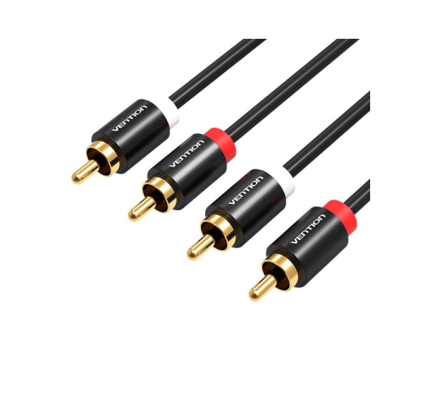 Vention   Cable Audio 2xRCA male to 2xRCA male Vention VAB-R06-B200 2m (black)