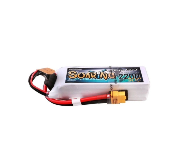 Gens ace   Gens ace G-Tech Soaring 2200mAh 14.8V 30C 4S1P Lipo Battery Pack with XT60 plug