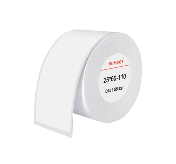 NIIMBOT Thermal labels Niimbot stickers 25x60 mm, 110 pcs (White)